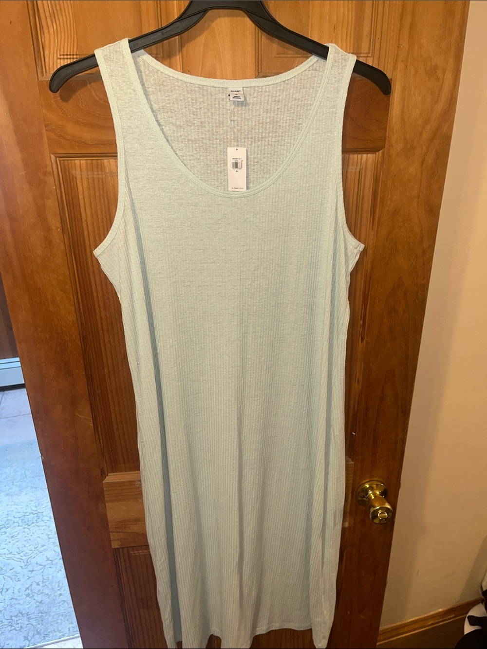 Old Navy Light Mint Ribbed Maxi Tank Dress - Women